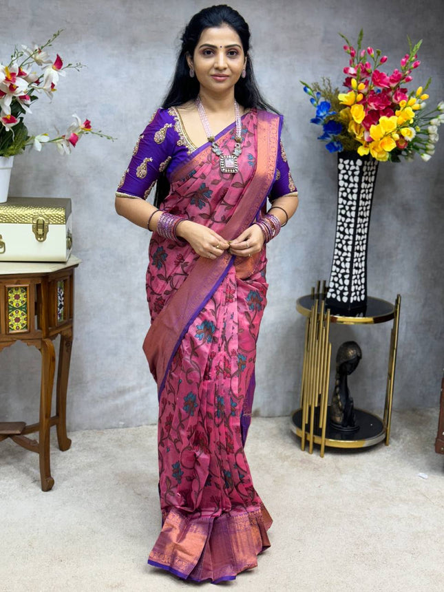 Semi Raw Silk Sarees