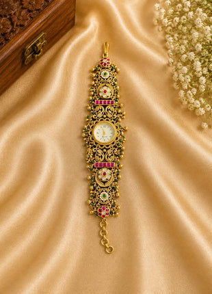 Women's Gold-Tone Ethnic Bracelet Watch