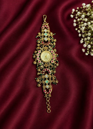 Women's Gold-Tone Ethnic Bracelet Watch