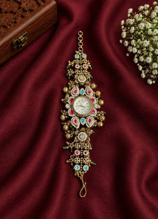 Women's Gold-Tone Ethnic Bracelet Watch