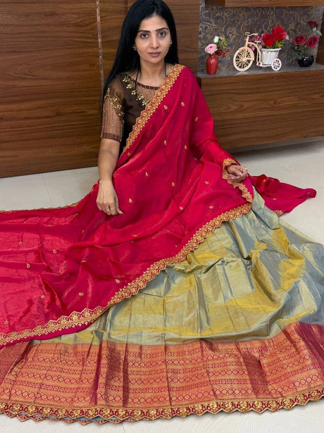 Lehenga is Free Size (Semi Stitched )