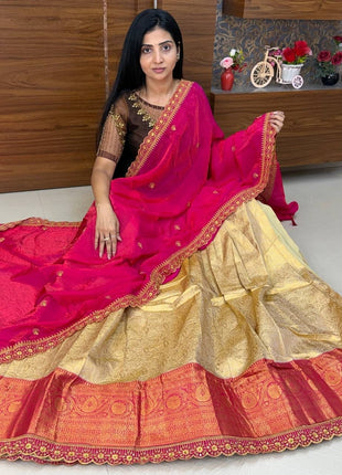 Lehenga is Free Size (Semi Stitched )