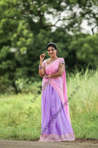 Georgette Half Saree (Stitched Skirt, Unstitched Blouse)