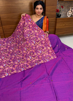 MUL MUL COTTON WITH Position Blouse (Sequence Fabric)