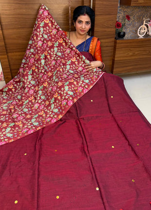 MUL MUL COTTON WITH Position Blouse (Sequence Fabric)