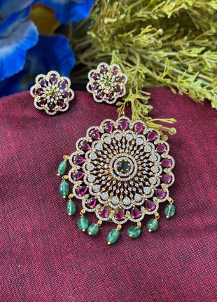 Stone Dollar With Earring