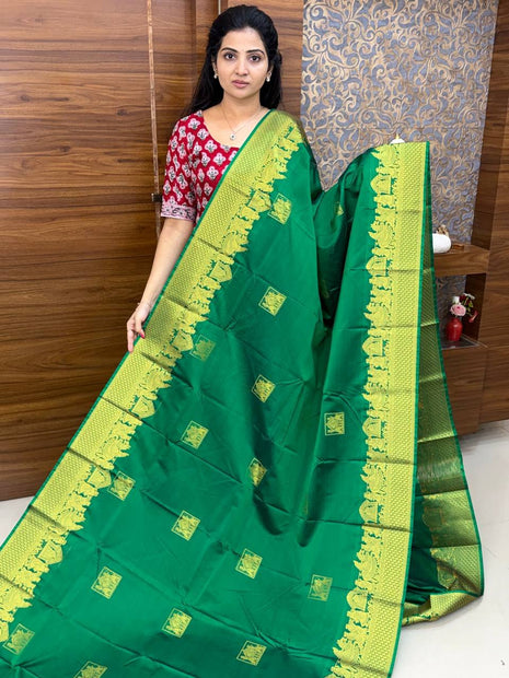 Premium Kanchi Gold Zari Pallaku Design