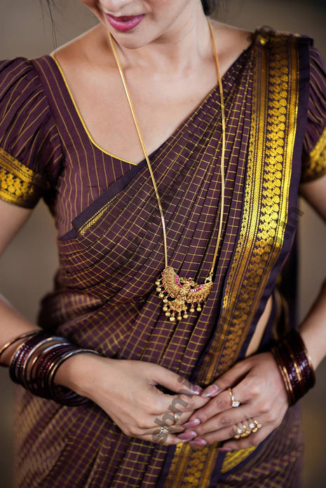 Kalyani Cotton Coffee Brown Colour