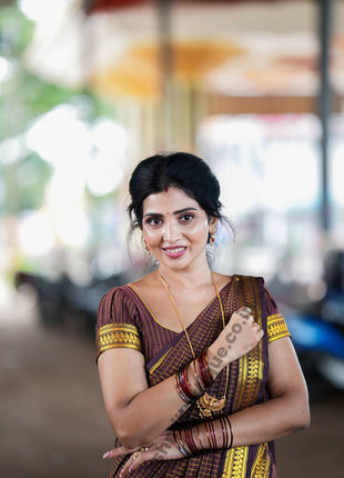 Kalyani Cotton Coffee Brown Colour