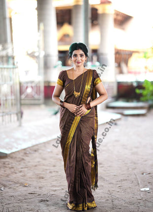 Kalyani Cotton Coffee Brown Colour