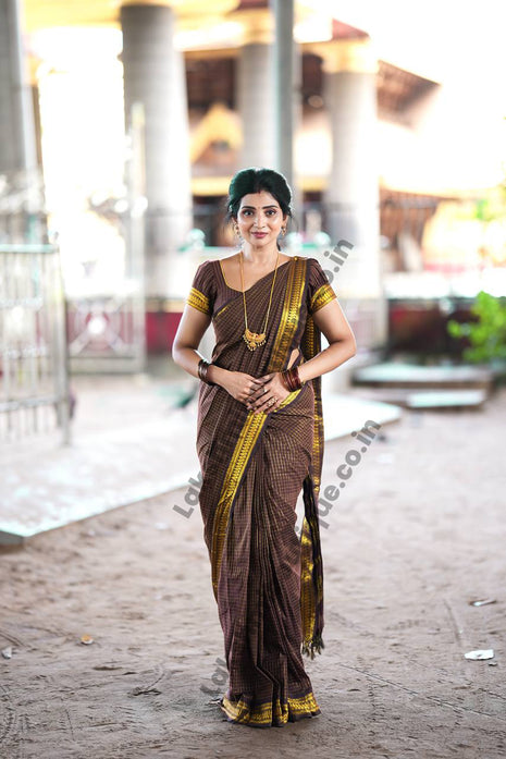 Kalyani Cotton Coffee Brown Colour