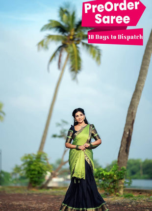 Half Saree ( Unstitched blouse , stitched skirt )