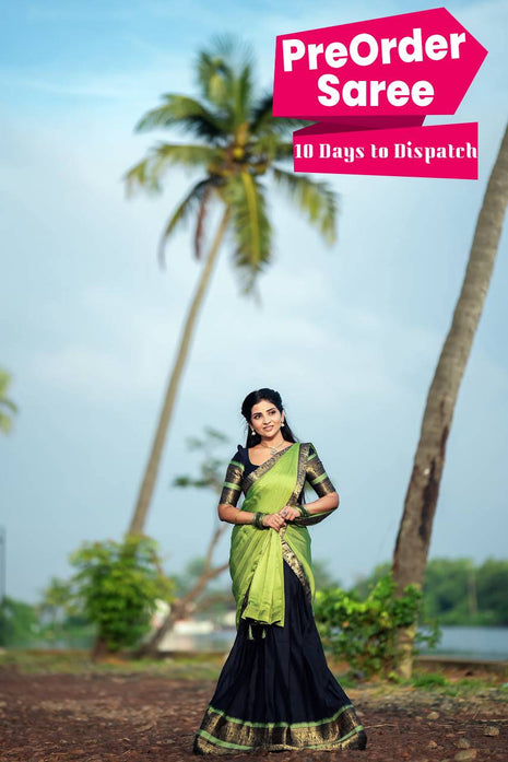 Half Saree ( Unstitched blouse , stitched skirt )