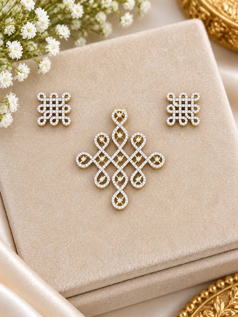Stone Dollar With Earring
