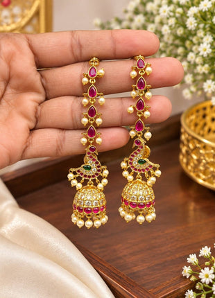 Jhumki With Attached Mattal