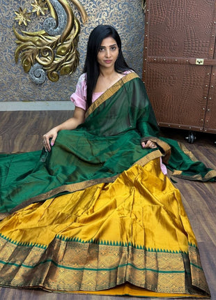 Half Saree (Stitched Skirt, Unstitched Blouse)