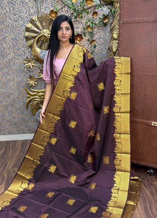 Premium Kanchi Gold Zari Pallaku Design