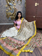 Pure Maheshwari Silk Suit ( Unstitched)