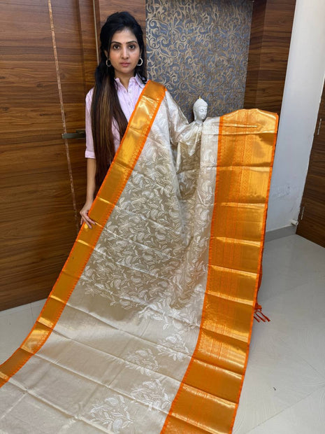 Kanchi Silk With Rich Embroidery Work