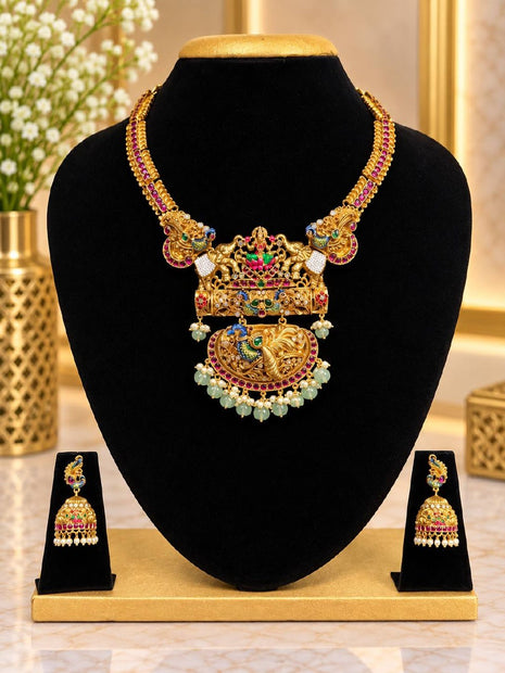 Temple with Diamond look Stone