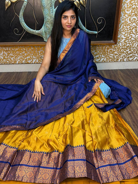 Half Saree (Stitched Skirt, Unstitched Blouse)