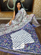 Pure Maheshwari Silk Suit ( Unstitched)