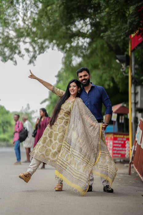 Kota Doria Salwar Suit  (UNSTITCHED)