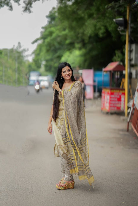 Kota Doria Salwar Suit  (UNSTITCHED)