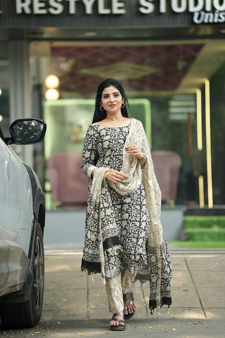 Linen Cotton Suit (Unstitched)