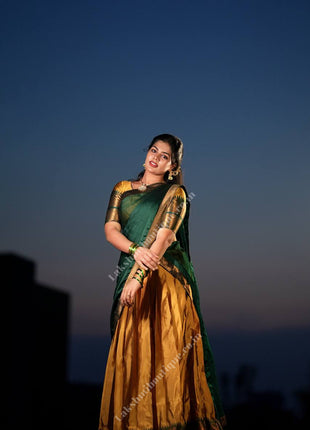 Half Saree (Stitched Skirt, Unstitched Blouse)