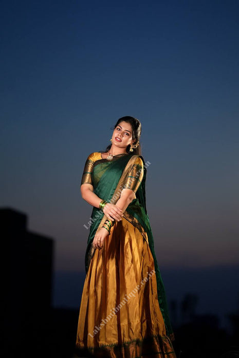 Half Saree (Stitched Skirt, Unstitched Blouse)
