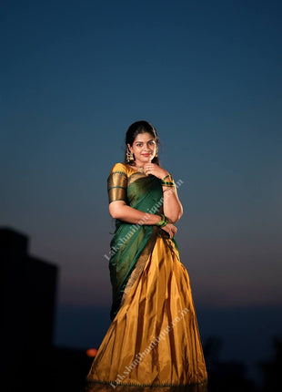 Half Saree (Stitched Skirt, Unstitched Blouse)
