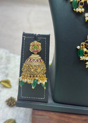 Temple with Diamond look Stone