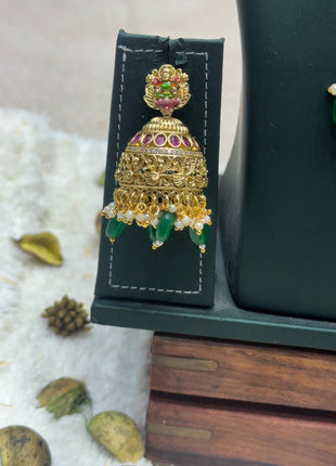 Temple with Diamond look Stone
