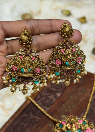 LONG DOLLAR CHAIN WITH EARRING