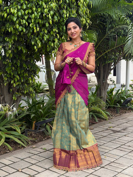 Lehenga is Free Size (Semi Stitched )
