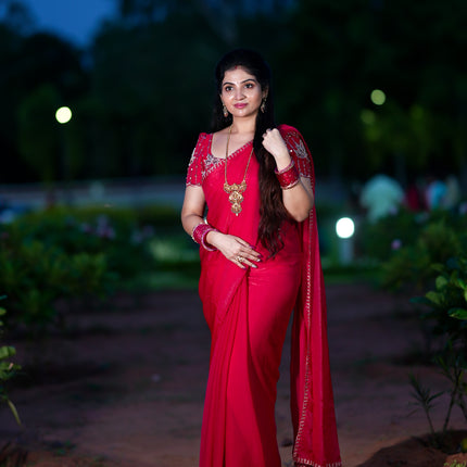 Designer (Fendi Crush Saree) Wildberry Pink