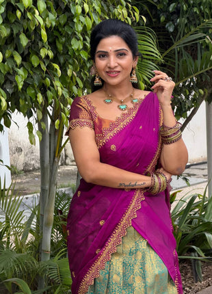 Lehenga is Free Size (Semi Stitched )