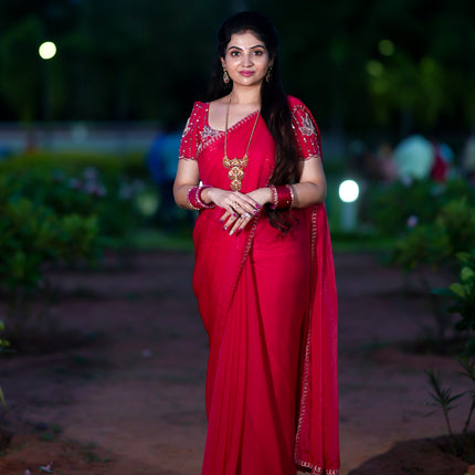 Designer (Fendi Crush Saree) Wildberry Pink