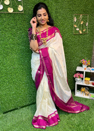 Retta Patta Border Silk