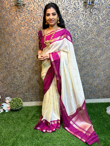 Retta Patta Border Silk