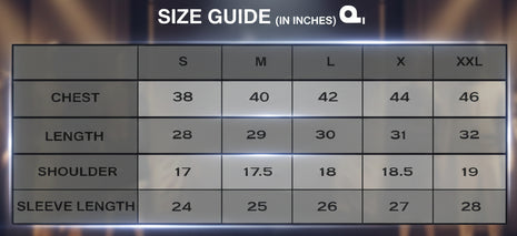 Shirt Size Chart